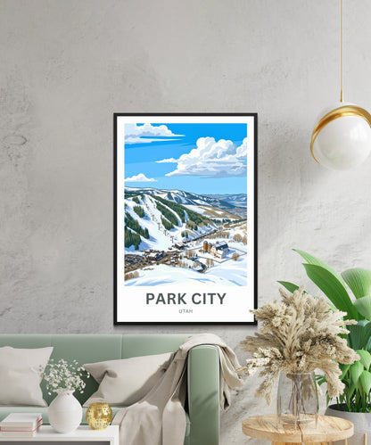 Park City Travel Poster - Winter Wonderland