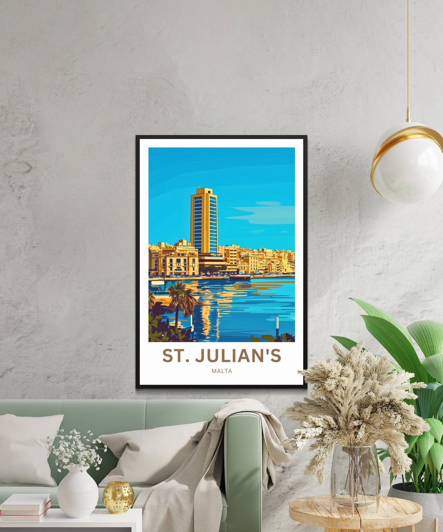 St. Julian’s Travel Poster- Malta’s Vibrant Gem