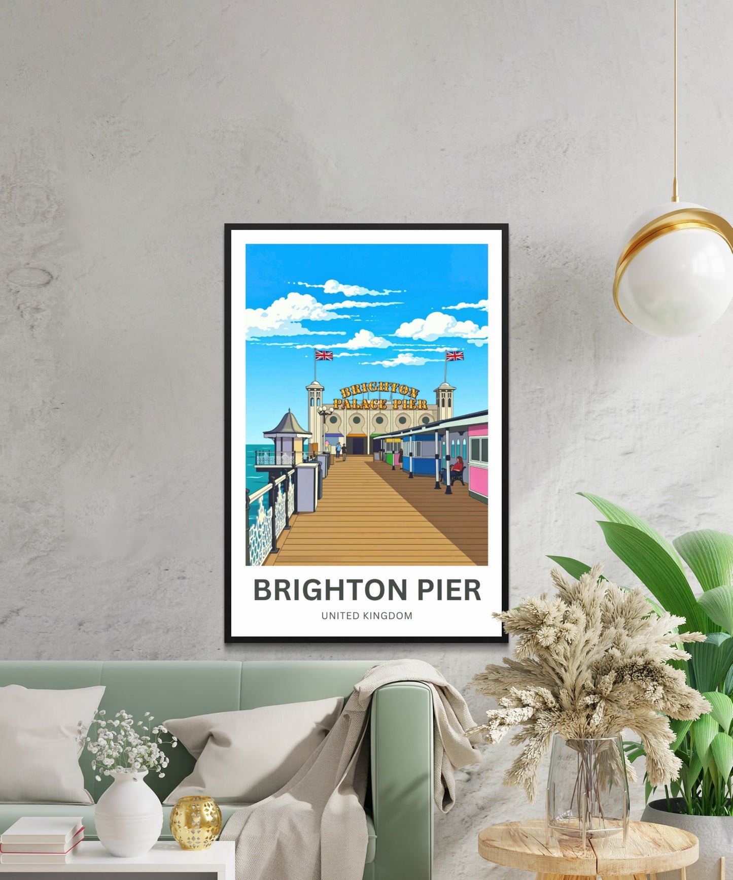 Brighton Pier Travel Poster - Coastal Joy