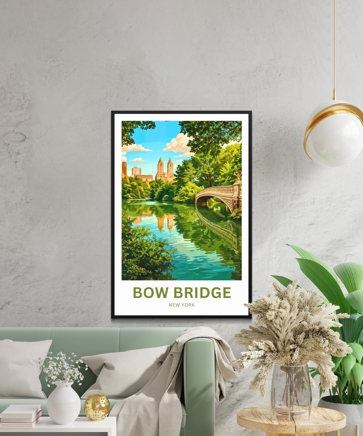 Bow Bridge  Travel Poster - Central Park Timeless Manhattan