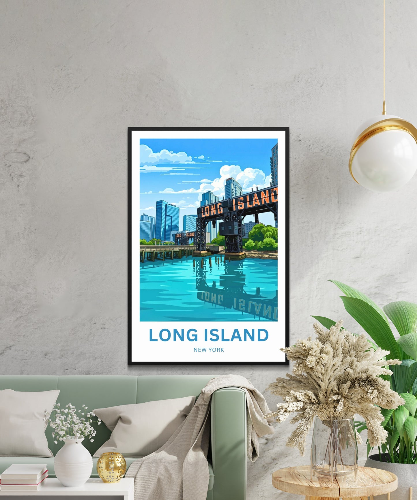 Long Island Travel Poster -  City Coastal New York