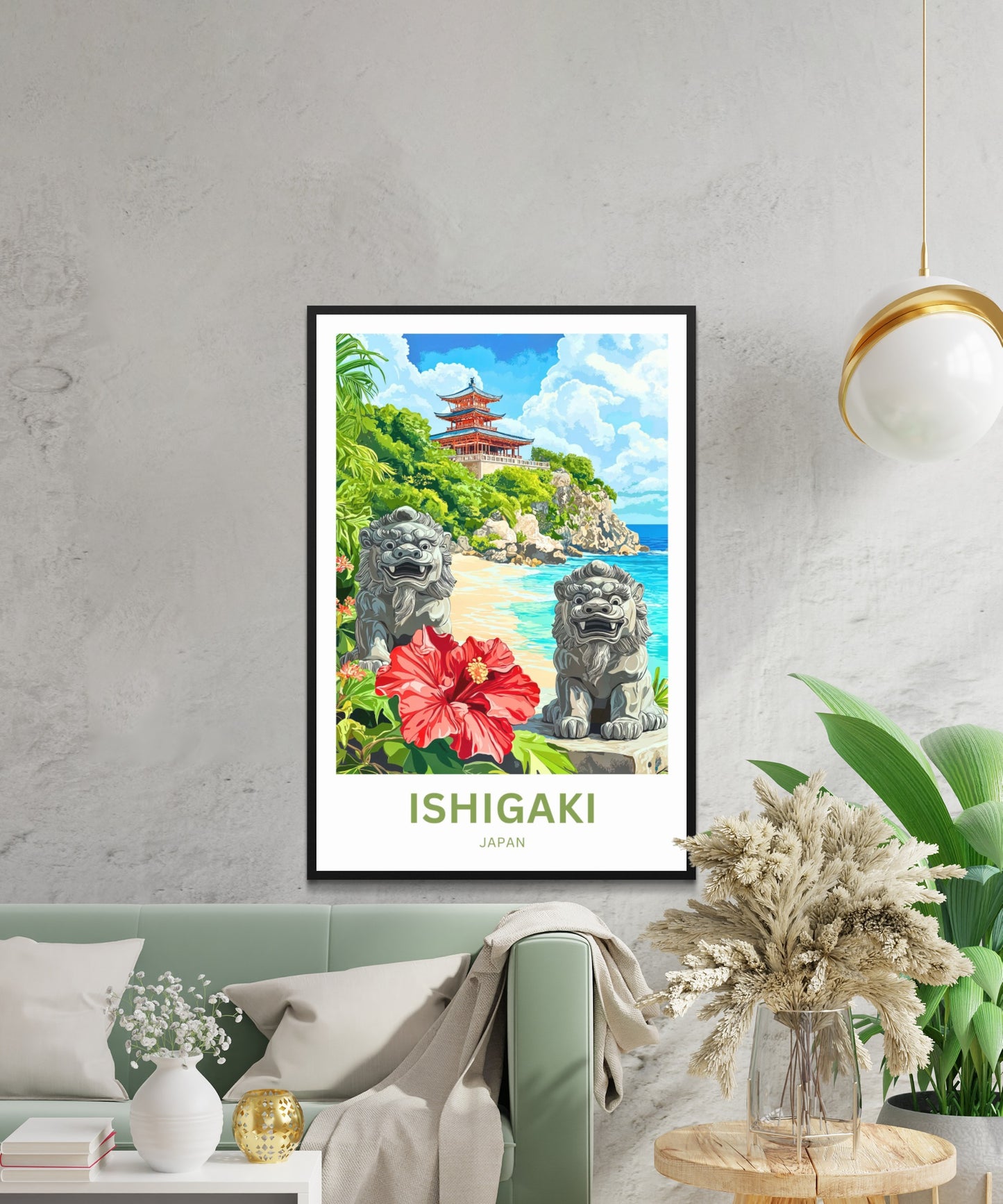 Ishigaki Travel Poster - Hibiscus Paradise