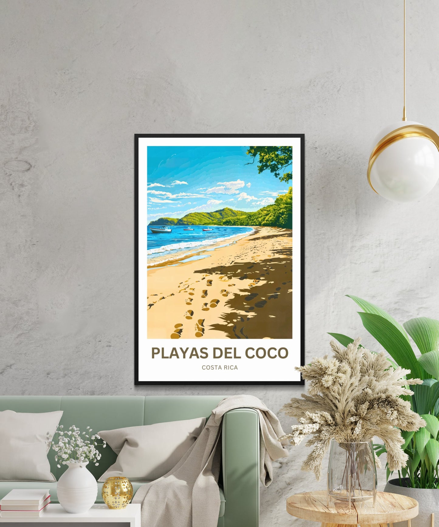 Playas del Coco Travel Poster  - Captivating Beach of Costa Rica