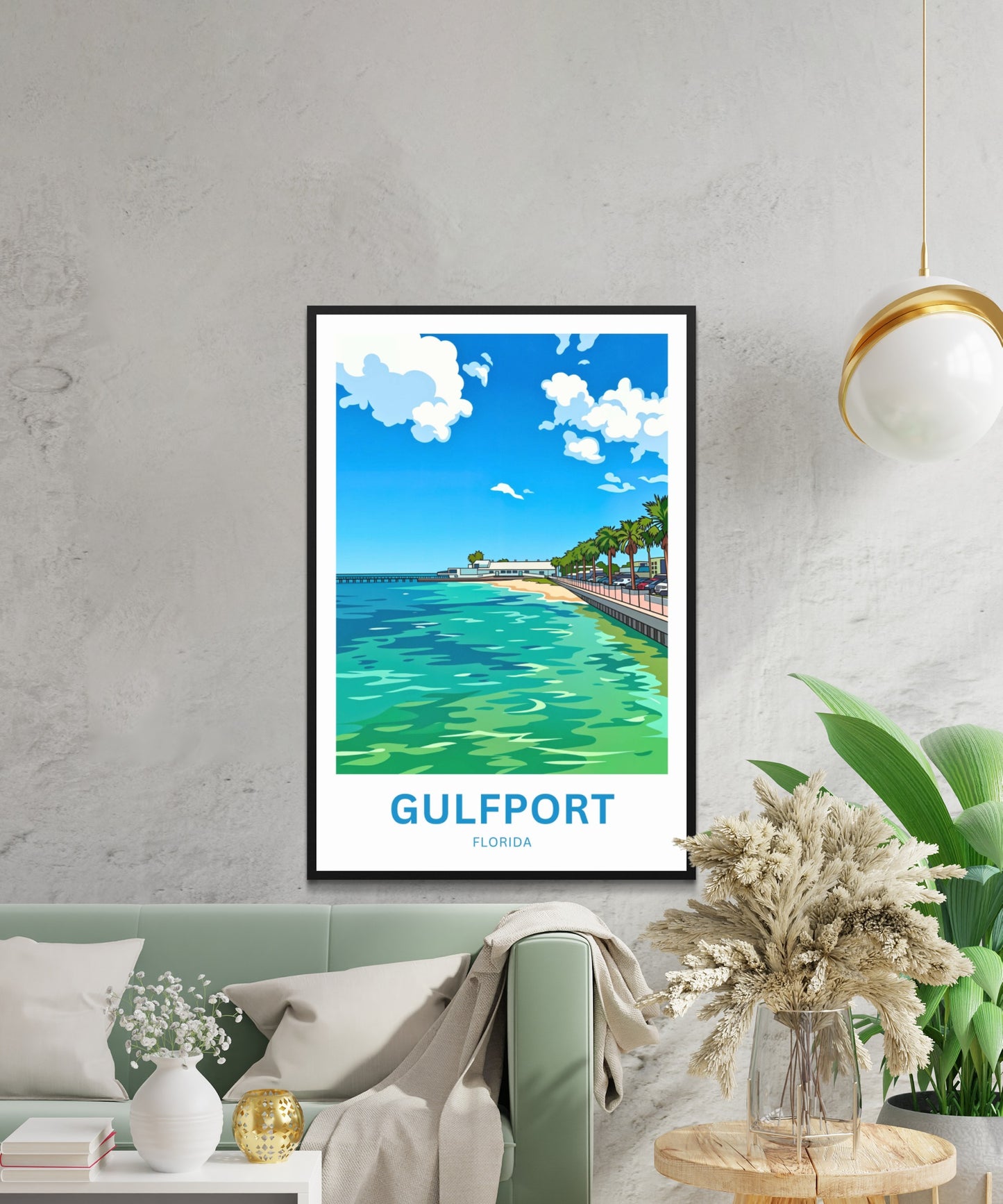 Gulfport, Florida Travel Poster - Waterfront