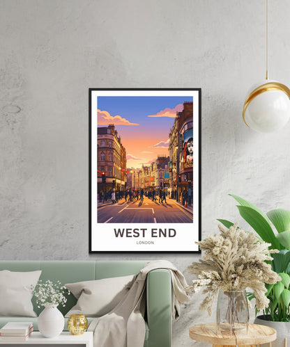 West End Travel Poster - London Evenings
