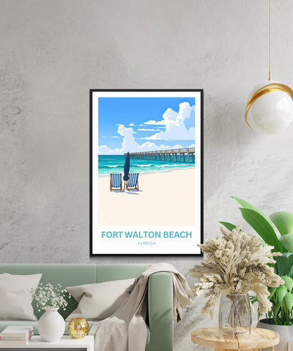 Fort Walton Beach Travel Poster - Serene Bliss