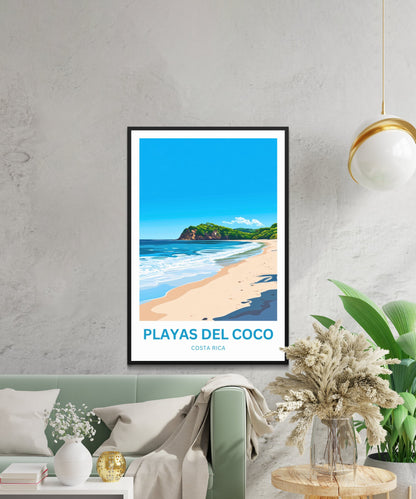 Playas del Coco Travel Poster  - Tropical Paridise in Costa Rica
