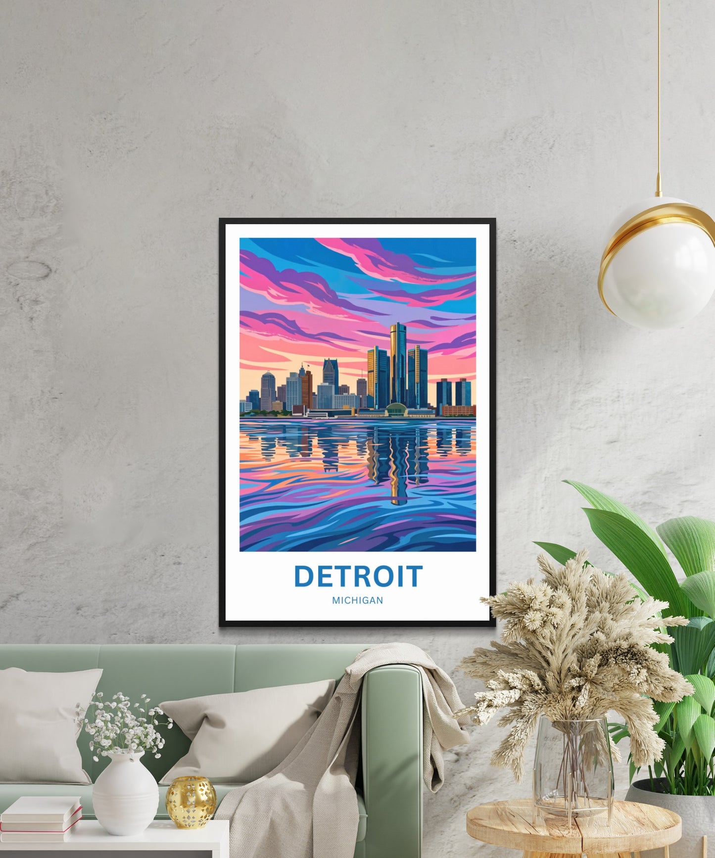 Detroit Travel Poster