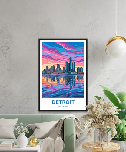 Detroit Travel Poster