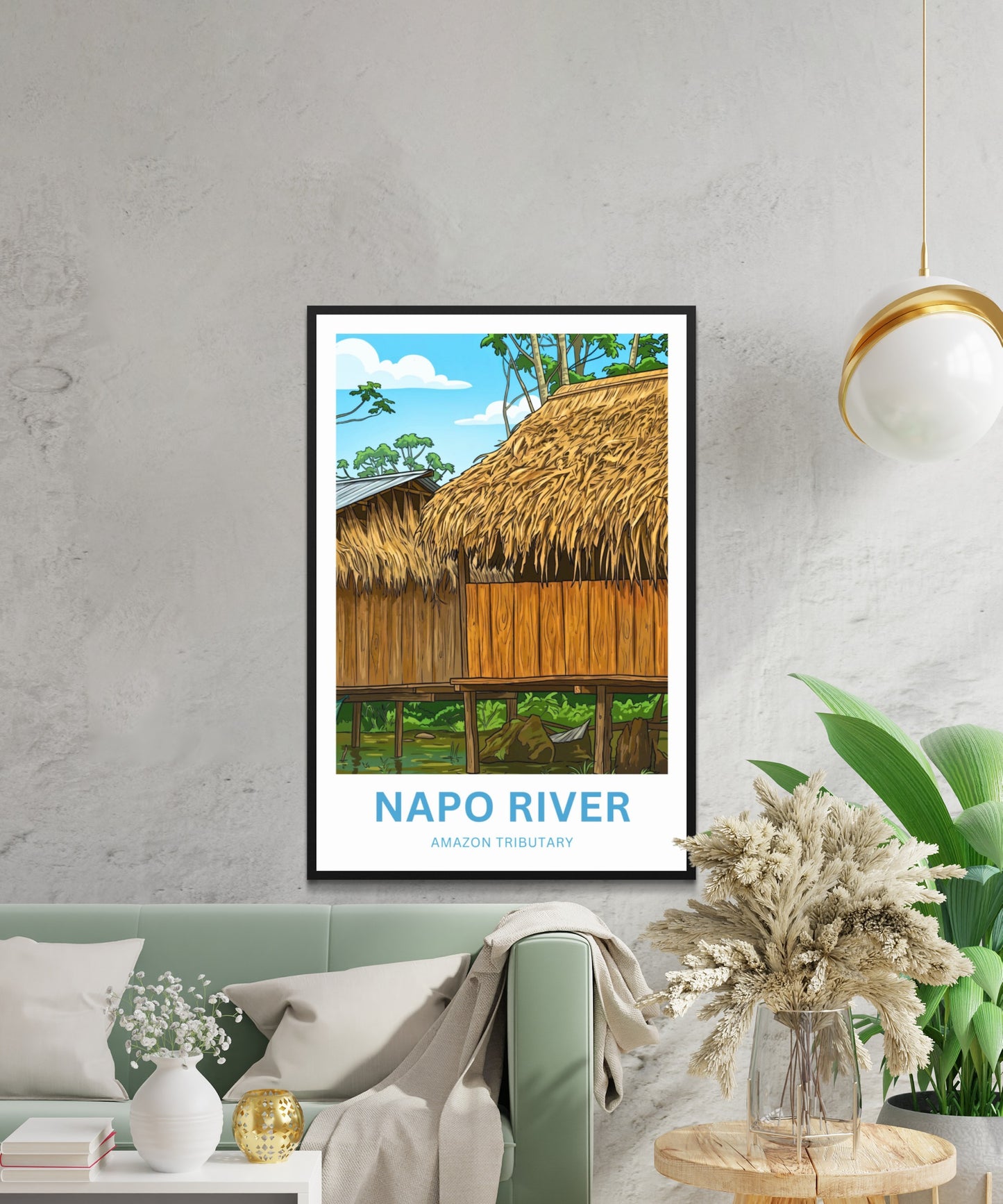 Napo River Travel Poster - Amazon River Life