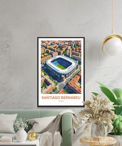 Santiago Bernabéu Stadium Travel Poster - Madrid