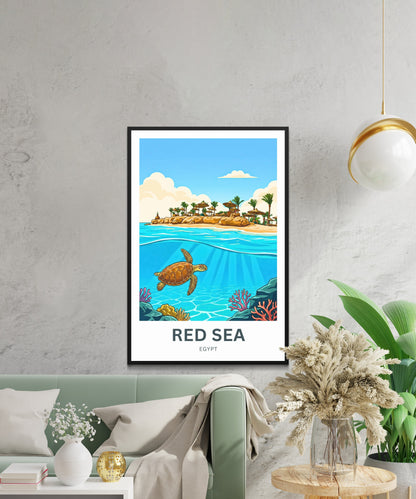 Red Sea Travel Poster  - Beneath the Red Sea