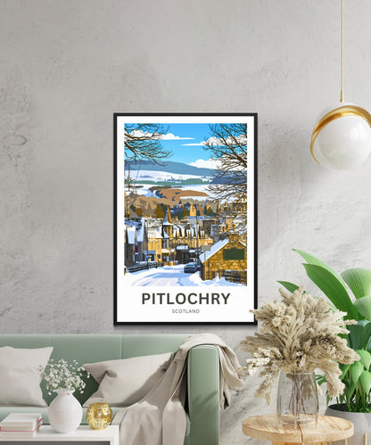 Pitlochry, Scotland Travel Poster