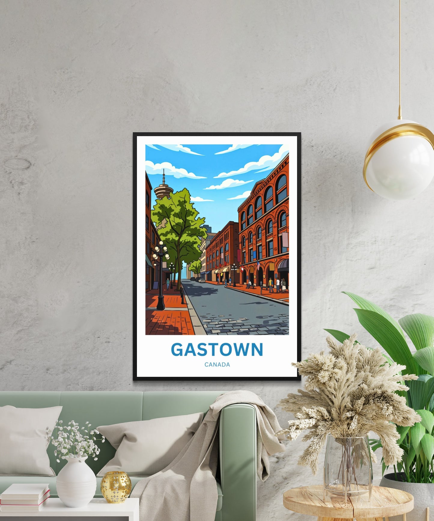 Gastown Travel Poster - Cobblestones Street