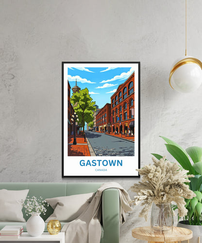 Gastown Travel Poster - Cobblestones Street