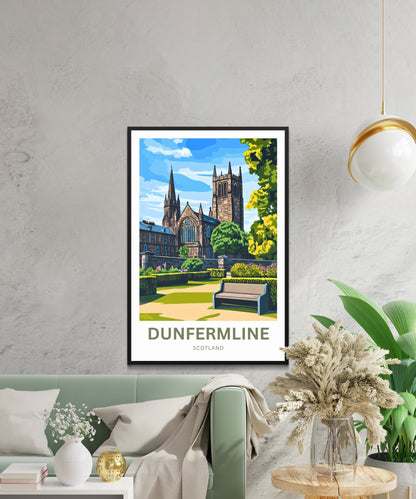 Dunfermline Travel Poster- Historic Beauty in the Kingdom of Fife