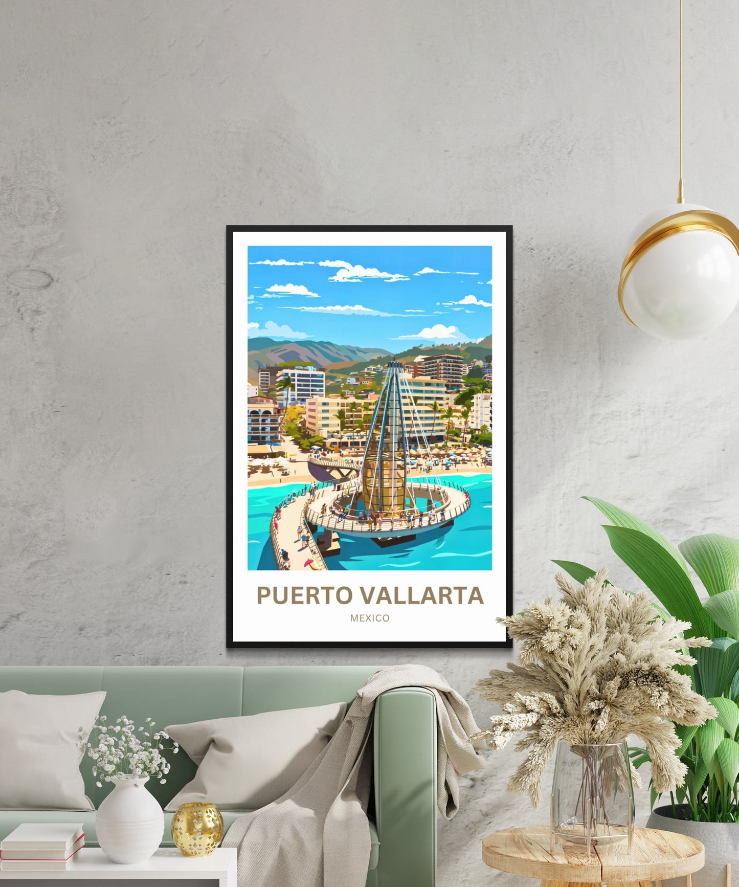 Puerto Vallarta  Travel Poster - Waterfront