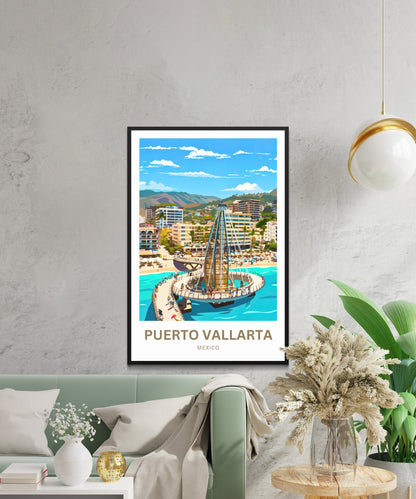 Puerto Vallarta  Travel Poster - Waterfront