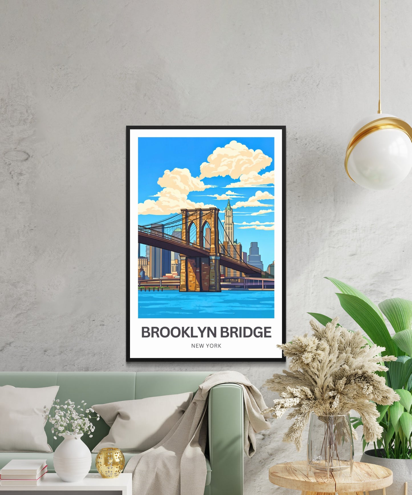 Brooklyn Bridge Travel Poster -  New York