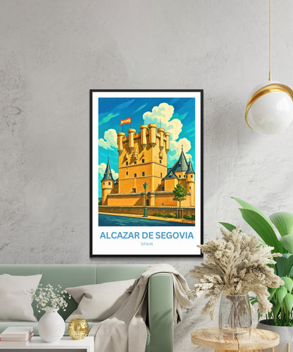 Alcázar de Segovia Travel Poster - Spain