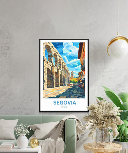 Segovia Travel Poster - Timeless Beauty in the Heart of Spain