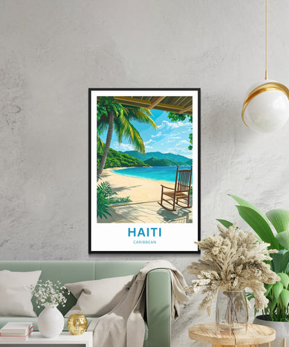 Haiti Travel Poster - Ocean Breeze Dreams