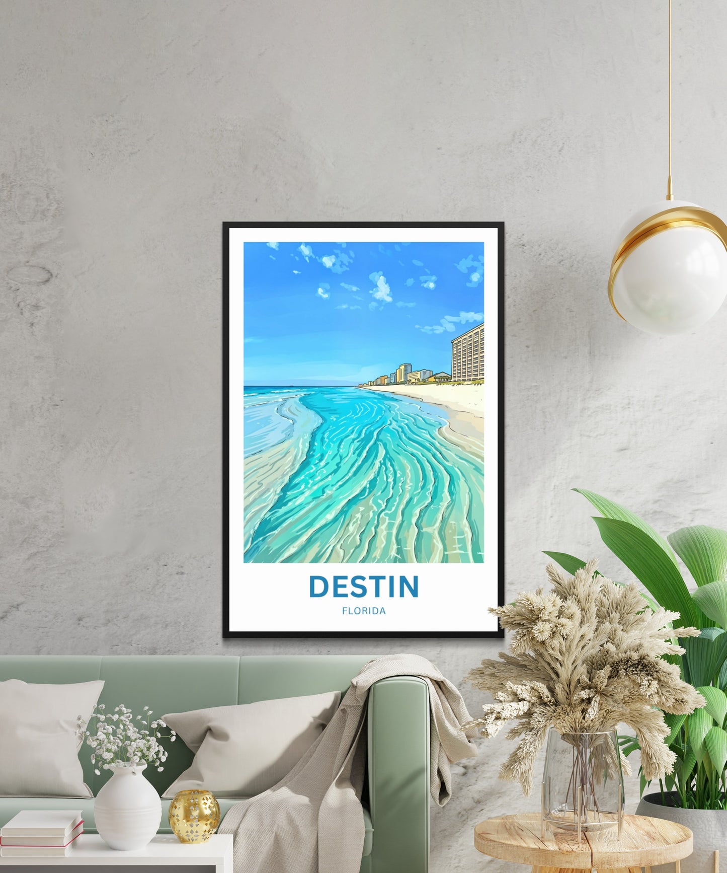 Destin, Florida Travel Poster - Emerald Waters