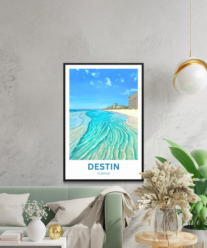 Destin, Florida Travel Poster - Emerald Waters