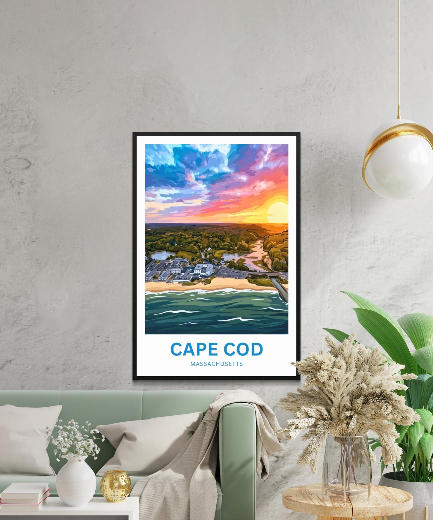 Cape Cod Travel Poster - Sunset