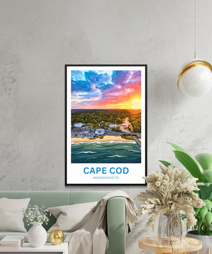 Cape Cod Travel Poster - Sunset
