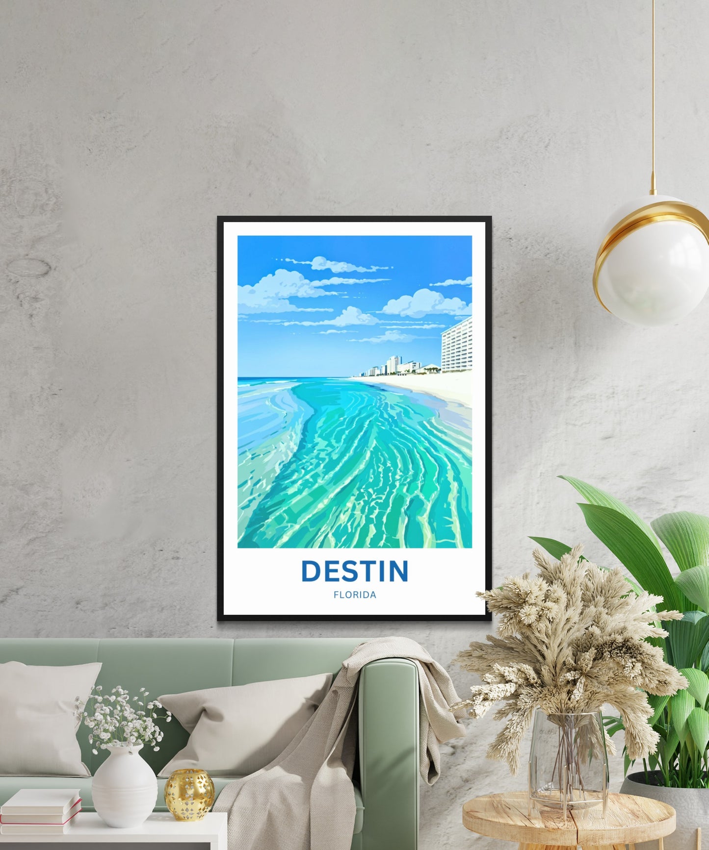 Destin, Florida Travel Poster - Emerald Coast