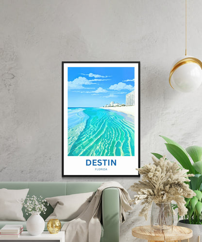 Destin, Florida Travel Poster - Emerald Coast