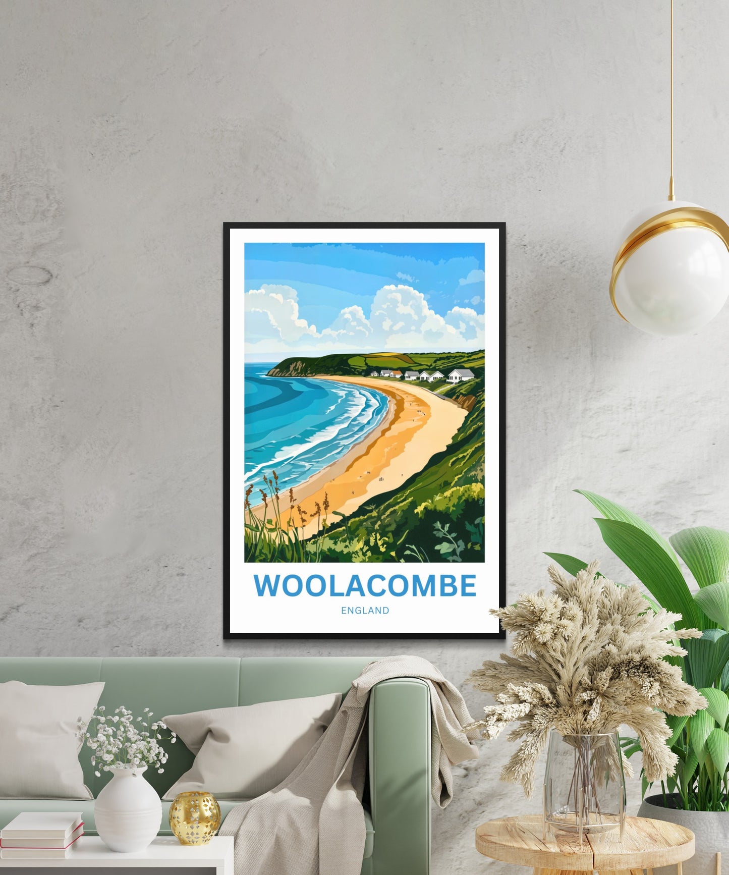 Woolacombe Travel Poster - Golden Sands by the Sea