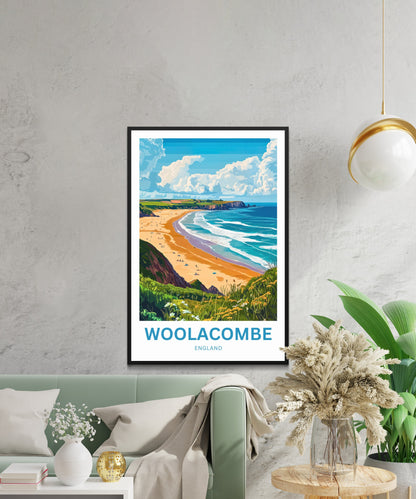 Woolacombe Travel Poster - North Devon’s Beach