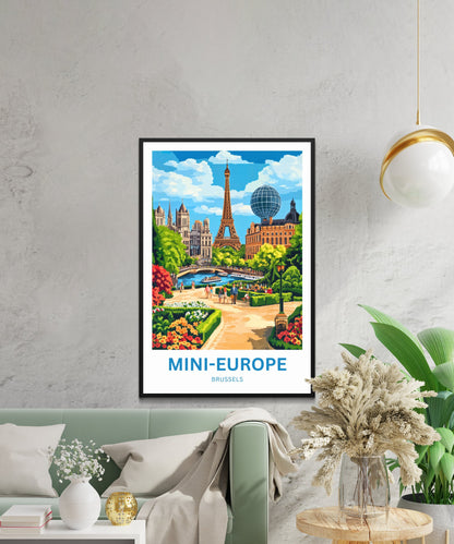Mini-Europe Travel Poster- Europe’s Icons in Miniature