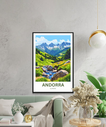 Andorra Travel Poster- Peaks, Paths, and Pyrenean Charm