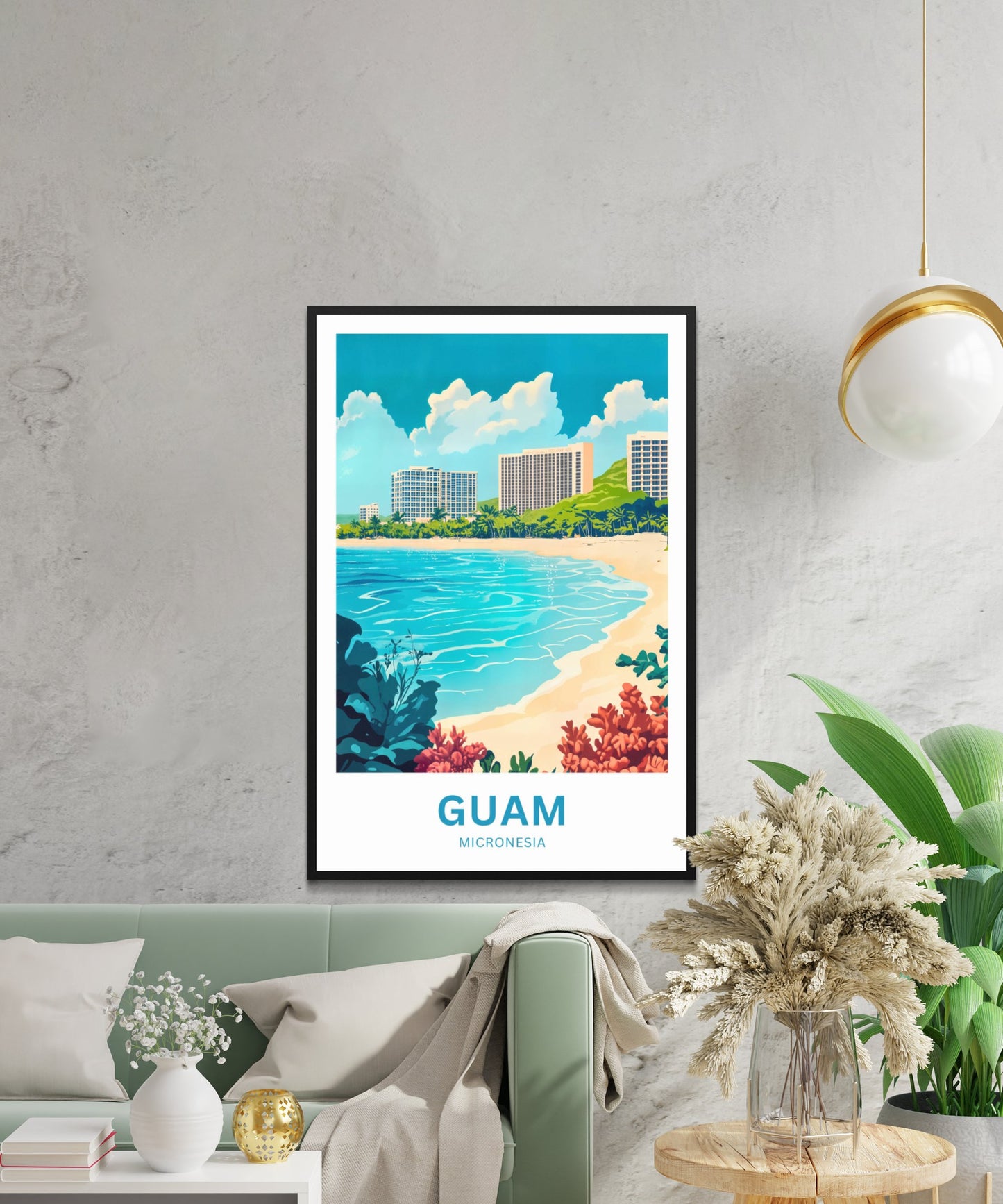 Guam Travel Poster - Escape in the Heart of Guam