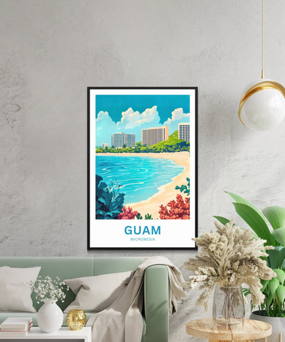 Guam Travel Poster - Escape in the Heart of Guam