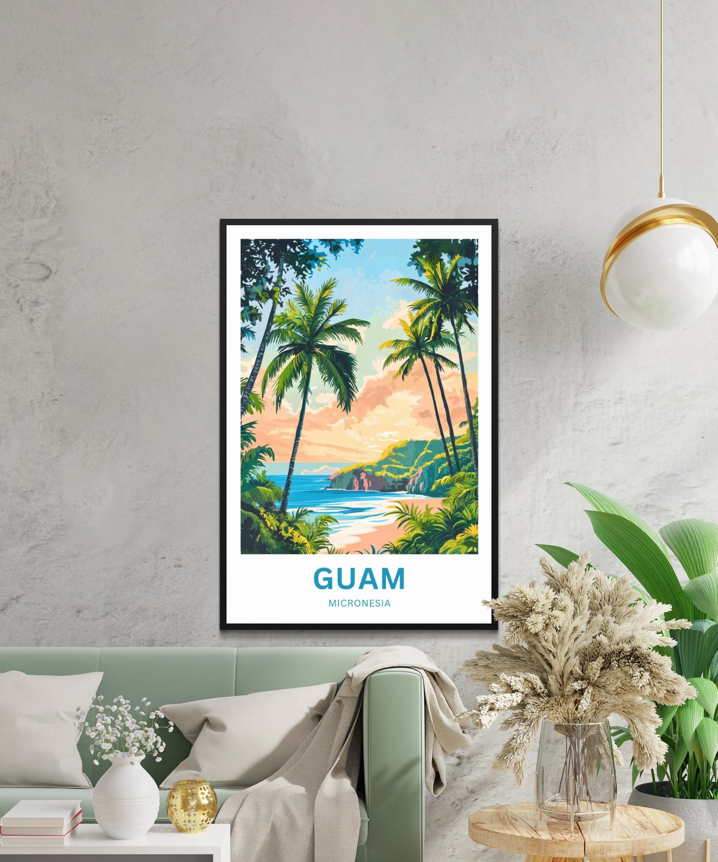 Guam Travel Poster - Captivating Coastal View of Guam