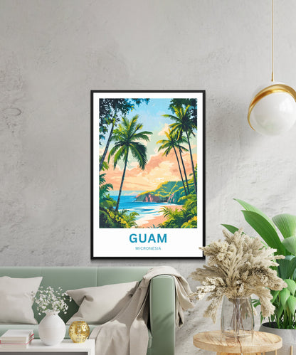 Guam Travel Poster - Captivating Coastal View of Guam