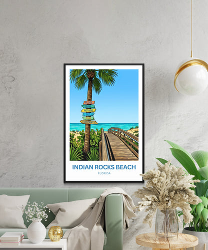 Indian Rocks Beach, Florida Travel Poster
