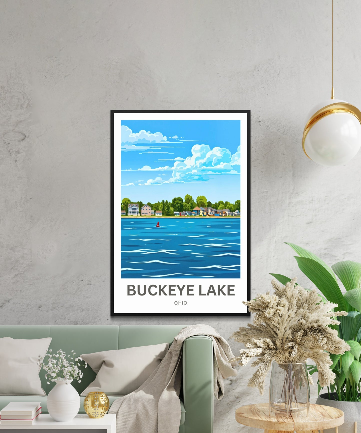 Buckeye Lake Travel Poster -  Midwest Lake Life