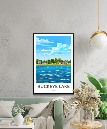 Buckeye Lake Travel Poster -  Midwest Lake Life