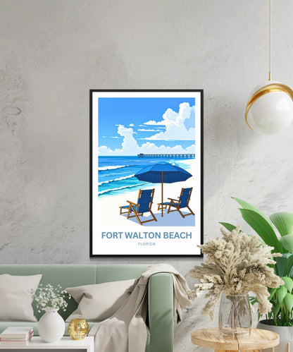Fort Walton Beach Travel Poster - Florida