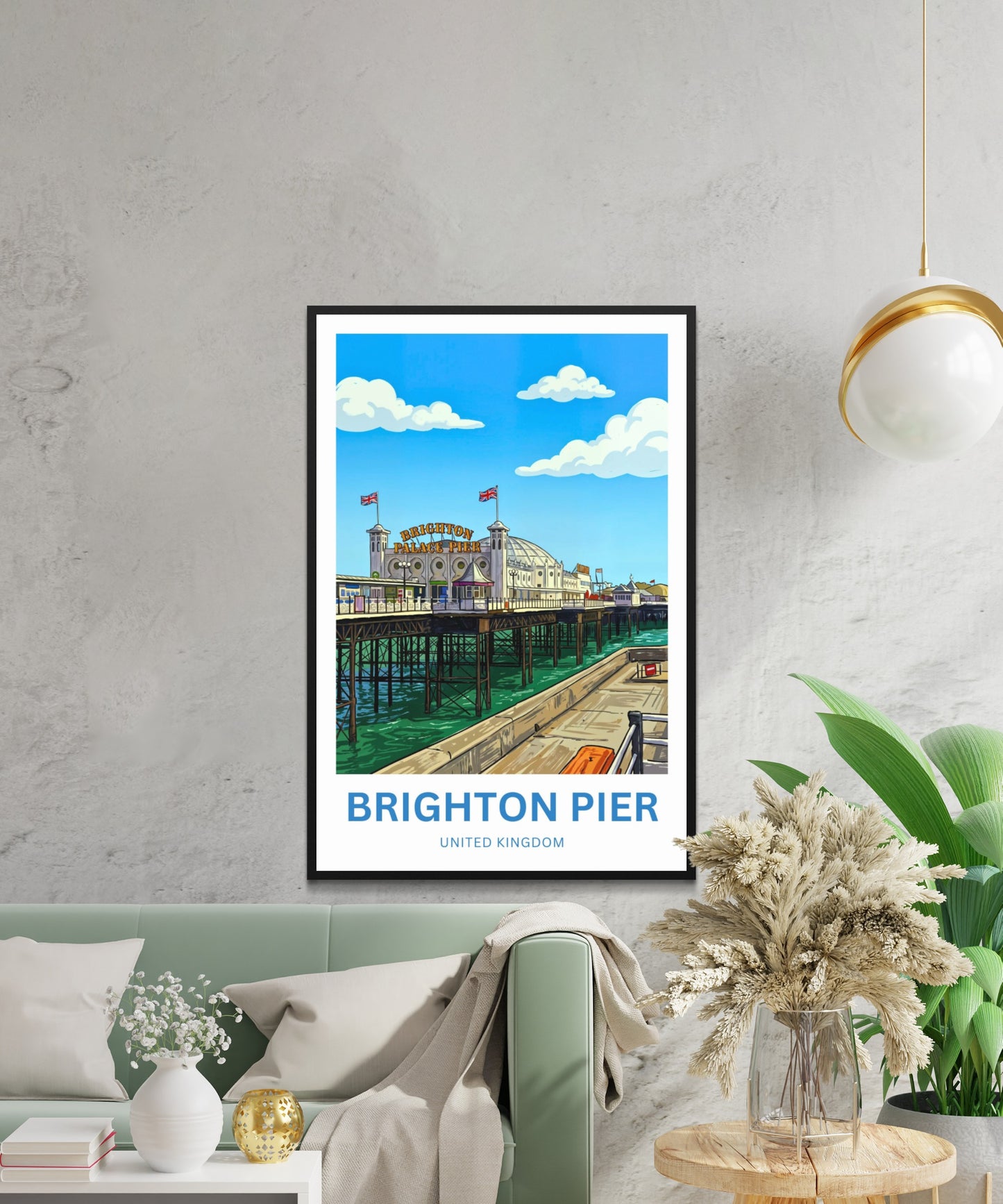 Brighton Palace Pier Travel Poster