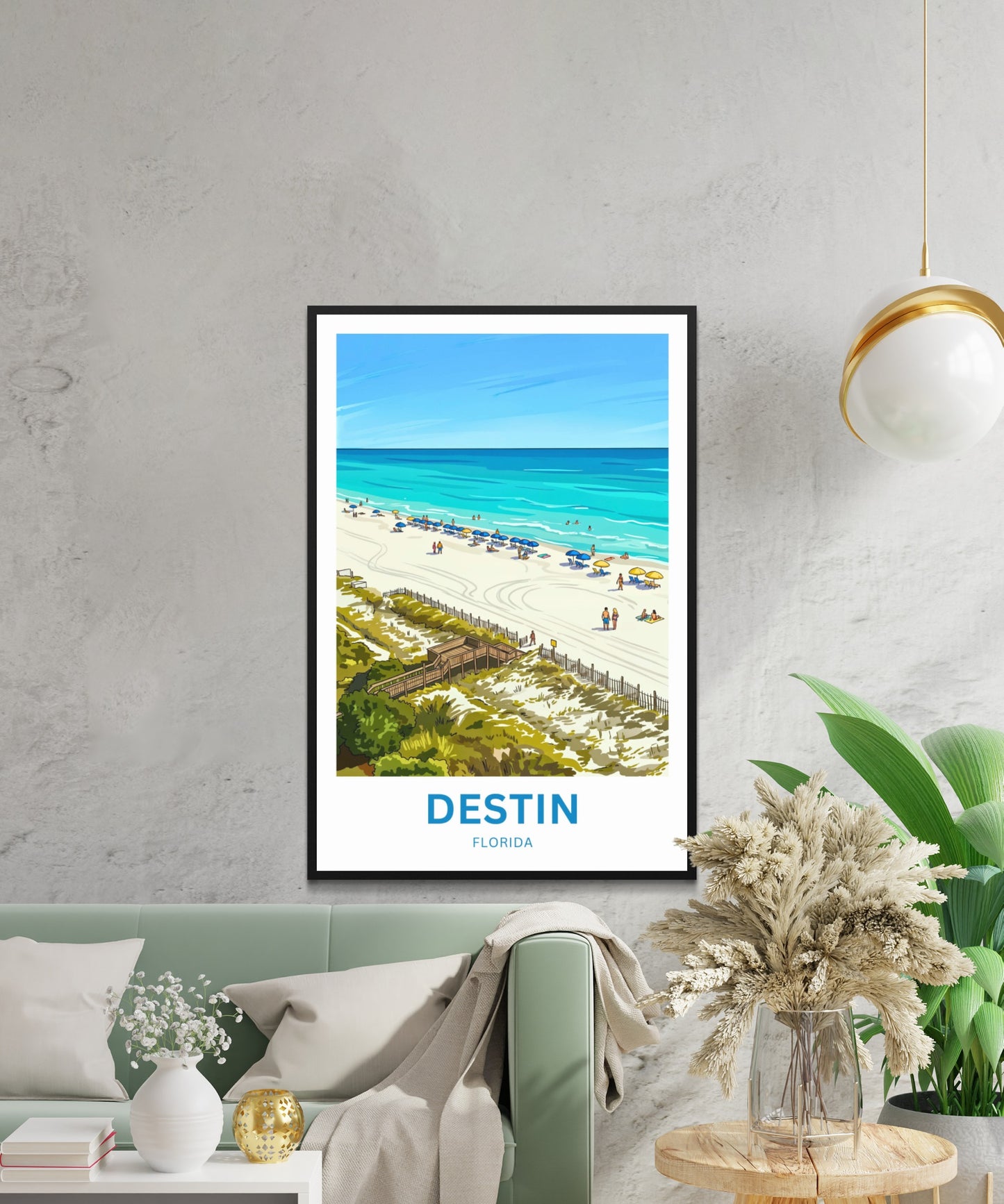 Destin, Florida Travel Poster - White Shores