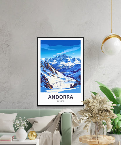 Andorra Travel Poster- Captivating Ski Resort