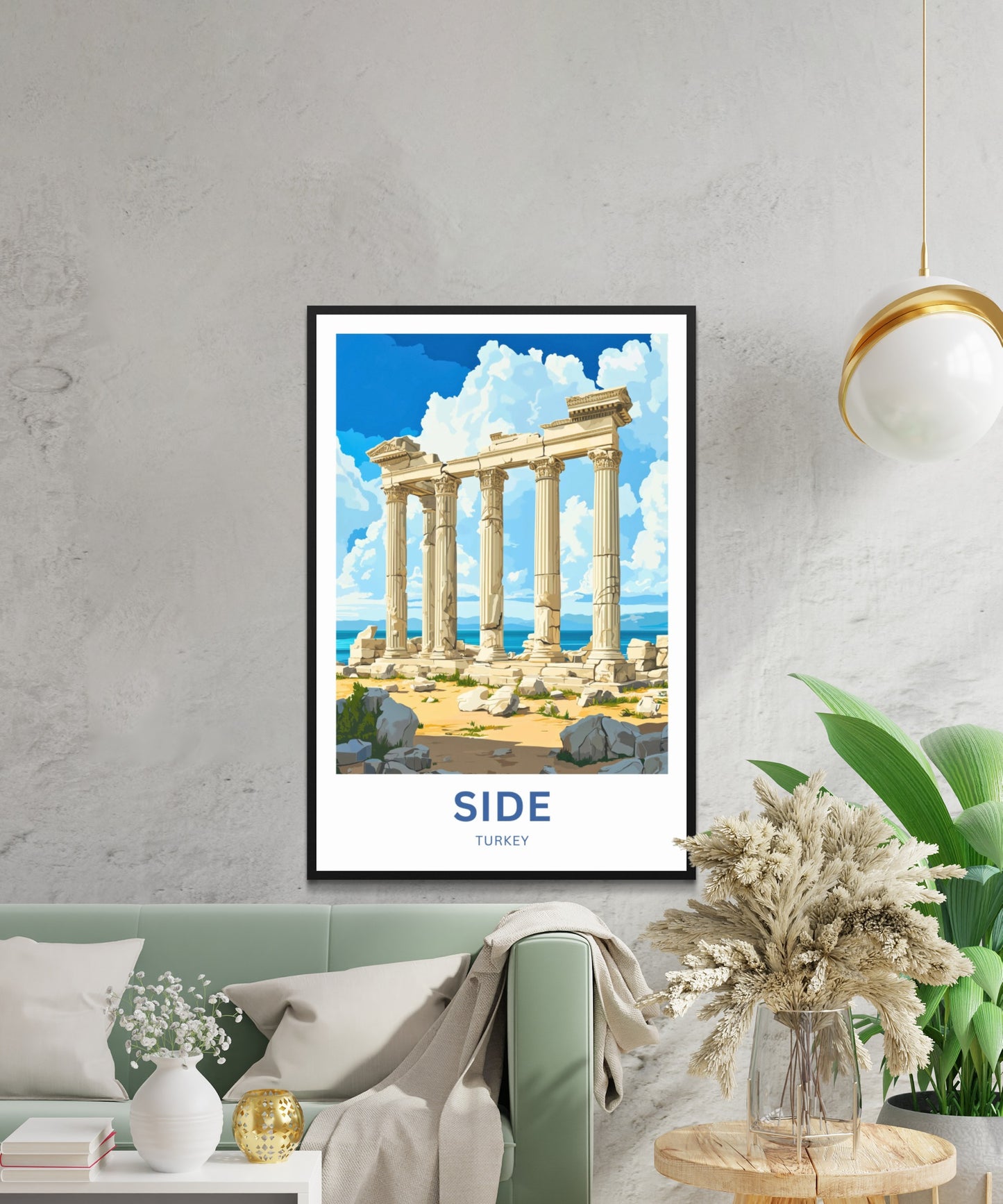 Side, Turkey Travel Poster - Gateway to the Mediterranean