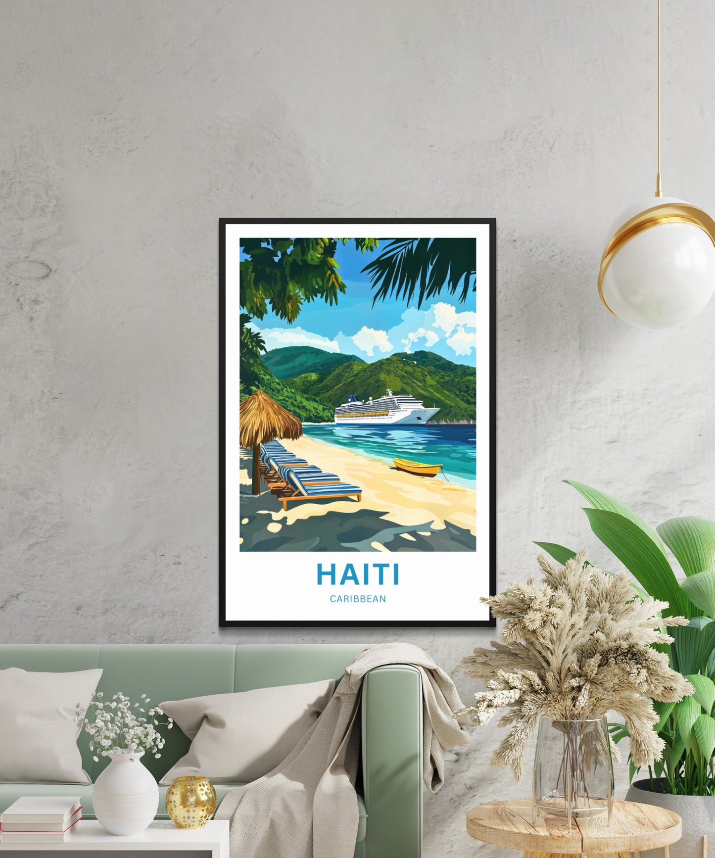 Haiti Travel Poster - Anchored in Paradise