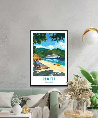 Haiti Travel Poster - Anchored in Paradise